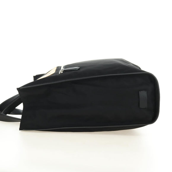 FENDI Monster Bugs Tote Bag Nylon Black Silver Auth 183030M