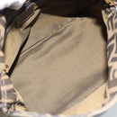 FENDI Zucca Canvas Mamma Baguette Schoudertas Zwart Bruin Auth 183031V-16