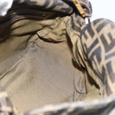FENDI Zucca Canvas Mamma Baguette Schoudertas Zwart Bruin Auth 183031V-17