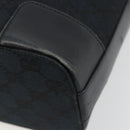 GUCCI GG Canvas Schultertasche Schwarz Gold Auth 183032-9