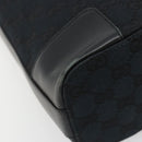 GUCCI GG Canvas Schultertasche Schwarz Gold Auth 183032-14