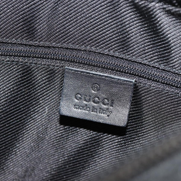GUCCI GG Canvas Schultertasche Schwarz Gold Auth 183032