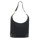 GUCCI GG Canvas Schultertasche Schwarz Gold Auth 183032-1