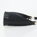 GUCCI GG Canvas Schultertasche Schwarz Gold Auth 183032-3