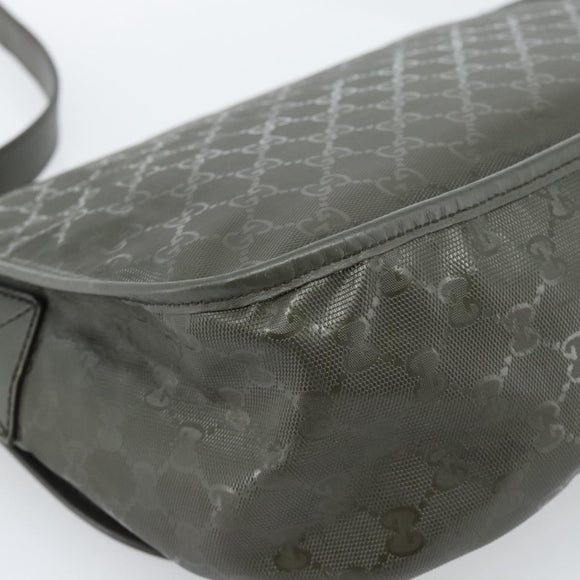 GUCCI GG Implementation Shoulder Bag PVC Green Silver 201732 Auth 183034A