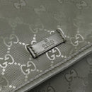 GUCCI GG Implementation Shoulder Bag PVC Green Silver 201732 Auth 183034A-17