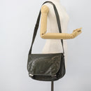 GUCCI GG Implementation Shoulder Bag PVC Green Silver 201732 Auth 183034A-23