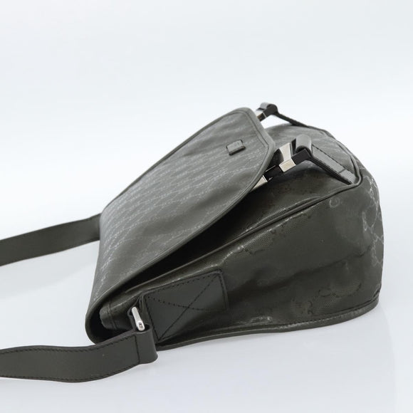 GUCCI GG Implementation Shoulder Bag PVC Green Silver 201732 Auth 183034A