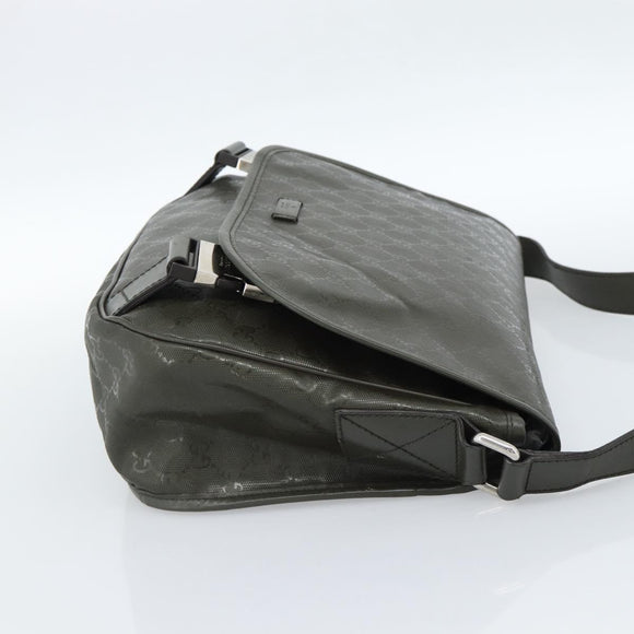 GUCCI GG Implementation Shoulder Bag PVC Green Silver 201732 Auth 183034A