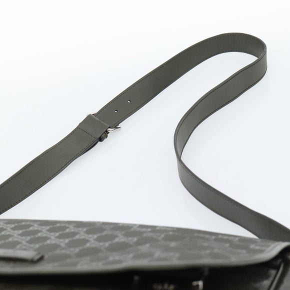 GUCCI GG Implementation Shoulder Bag PVC Green Silver 201732 Auth 183034A