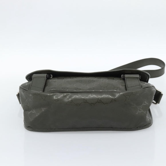 GUCCI GG Implementation Shoulder Bag PVC Green Silver 201732 Auth 183034A