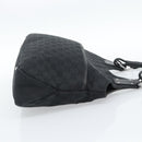 GUCCI GG Canvas Handtas Zwart Zilver Auth 183035-4