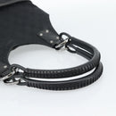 GUCCI GG Canvas Handtas Zwart Zilver Auth 183035-7