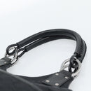 GUCCI GG Canvas Handtas Zwart Zilver Auth 183035-8
