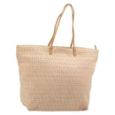 FENDI Zucchino Canvas Tote Bag Pink Gold Auth 183038A-1