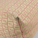 FENDI Zucchino Canvas Tote Bag Pink Gold Auth 183038A-13