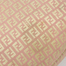 FENDI Zucchino Canvas Tote Bag Pink Gold Auth 183038A-14
