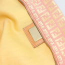 FENDI Zucchino Canvas Tote Bag Pink Gold Auth 183038A-16
