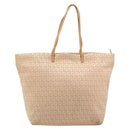 FENDI Zucchino Canvas Tote Bag Pink Gold Auth 183038A-2