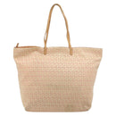 FENDI Zucchino Canvas Tote Bag Pink Gold Auth 183038A-3