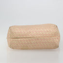 FENDI Zucchino Canvas Tote Bag Pink Gold Auth 183038A-9
