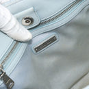 Miu Miu Matelasse Chain Shoulder Bag Leather 2way Silver Light Blue Auth 183039A-20