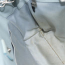 Miu Miu Matelasse Chain Shoulder Bag Leather 2way Silver Light Blue Auth 183039A-22