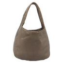 LOEWE Shoulder Bag Leather Brown Silver Auth 183041A-2