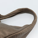 LOEWE Shoulder Bag Leather Brown Silver Auth 183041A-8