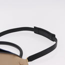 CELINE Trapeze Hand Bag Leather 2way Black Gold Auth 183043-14