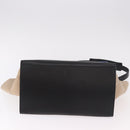 CELINE Trapeze Hand Bag Leather 2way Black Gold Auth 183043-5