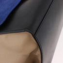 CELINE Trapeze Hand Bag Leather 2way Black Gold Auth 183043-15