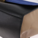 CELINE Trapeze Hand Bag Leather 2way Black Gold Auth 183043-16