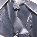 CELINE Trapeze Hand Bag Leather 2way Black Gold Auth 183043-22