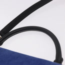 CELINE Trapeze Hand Bag Leather 2way Black Gold Auth 183043-8