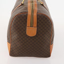 CELINE Macadam Canvas Boston Bag PVC Leather Brown Gold Auth 183045A-3