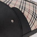 BURBERRY Nova Check Tote Bag Canvas Beige Silver Auth 183046V-14