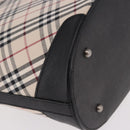 BURBERRY Nova Check Tote Bag Canvas Beige Silver Auth 183046V-15