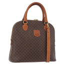 CELINE Macadam Canvas Hand Bag PVC Leather 2way Brown Gold Auth 183047-1