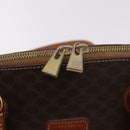 CELINE Macadam Canvas Hand Bag PVC Leather 2way Brown Gold Auth 183047-17