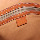CELINE Macadam Canvas Hand Bag PVC Leather 2way Brown Gold Auth 183047-18