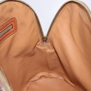 CELINE Macadam Canvas Hand Bag PVC Leather 2way Brown Gold Auth 183047-20