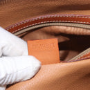 CELINE Macadam Canvas Hand Bag PVC Leather 2way Brown Gold Auth 183047-24