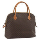CELINE Macadam Canvas Hand Bag PVC Leather 2way Brown Gold Auth 183049-1