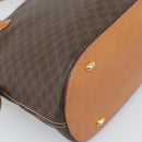 CELINE Macadam Canvas Hand Bag PVC Leather 2way Brown Gold Auth 183049-16