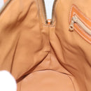 CELINE Macadam Canvas Hand Bag PVC Leather 2way Brown Gold Auth 183049-19
