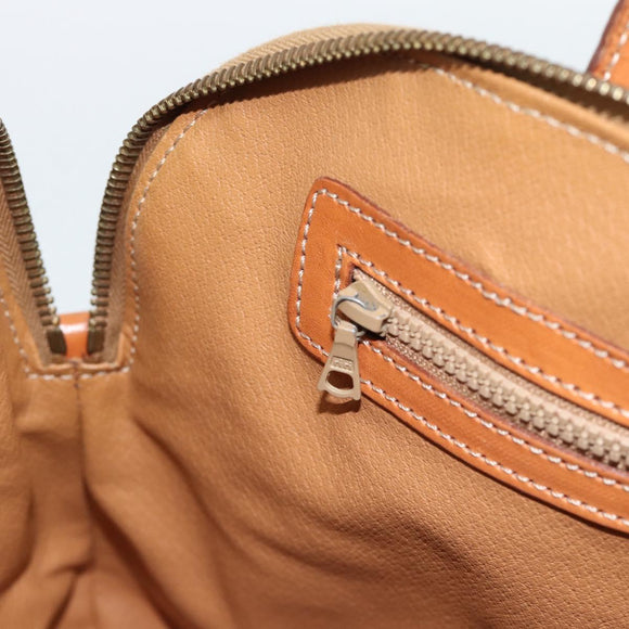 CELINE Macadam Canvas Hand Bag PVC Leather 2way Brown Gold Auth 183049
