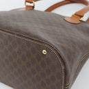 CELINE Macadam Canvas Hand Bag PVC Leather 2way Brown Gold Auth 183051-12