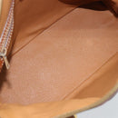 CELINE Macadam Canvas Hand Bag PVC Leather 2way Brown Gold Auth 183051-16