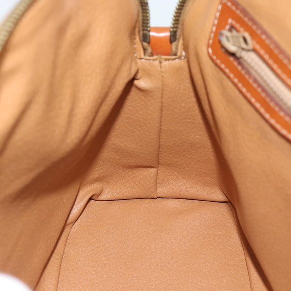 CELINE Macadam Canvas Hand Bag PVC Leather 2way Brown Gold Auth 183051